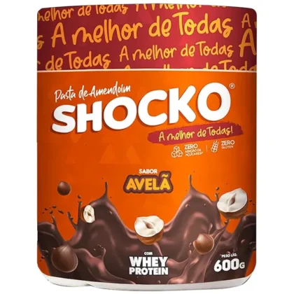 SHOCKO Pasta de maní Sabor Avellana con proteína Whey 600gr